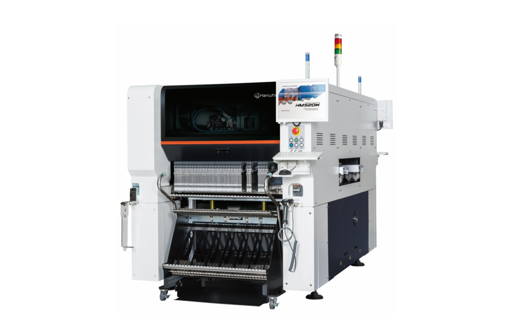 The HM520 cutting-edge modular mounter by Hanwha Precision Machinery