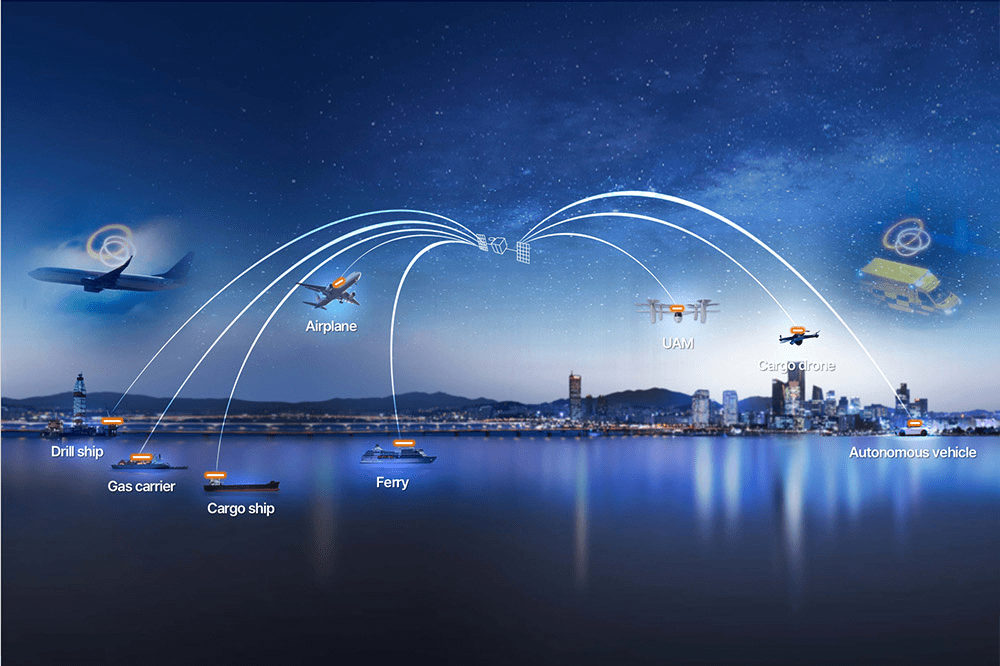 Concept diagram of Hanwha’s hyperconnected LEO satellite network 