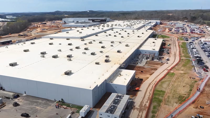 Hanwha Qcells completed construction of its Cartersville factory in March.