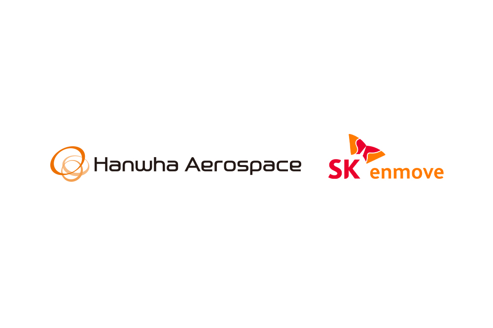 Hanwha Aerospace and SK Enmove logos side by side