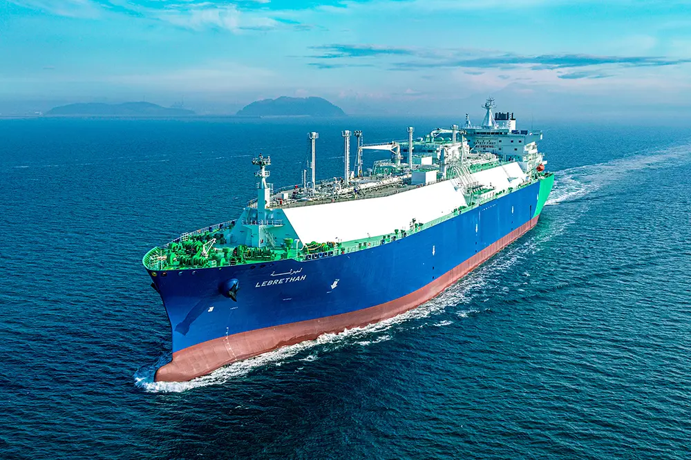 Hanwha Ocean's 200th LNG carrier, Lebrethah, delivered to SK Shipping