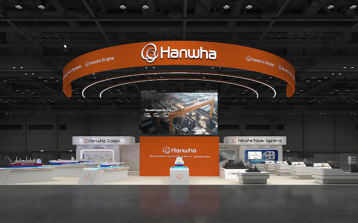 Hanwha’s exhibition booth at Gastech 2024