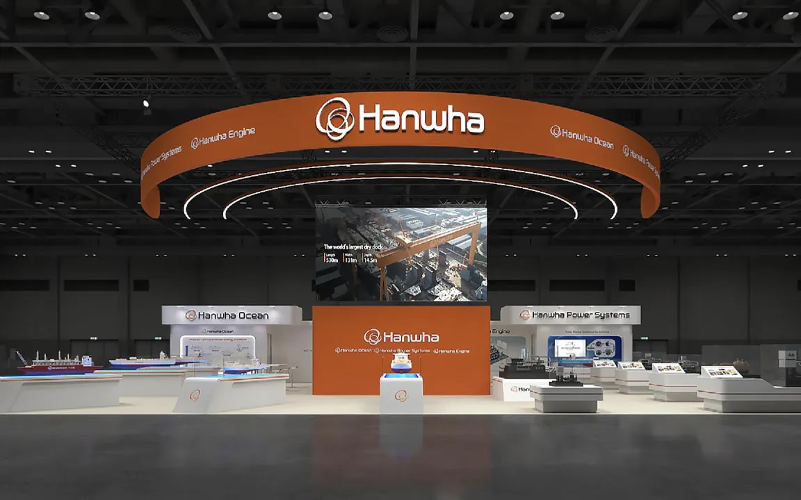 Hanwha’s exhibition booth at Gastech 2024