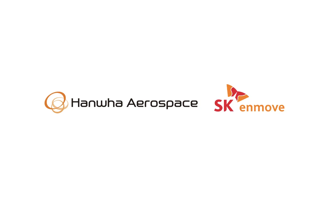 Hanwha Aerospace and SK Enmove logos side by side