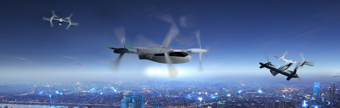 Urban Air Mobility offers the potential for fast, clean public transport in the future.  